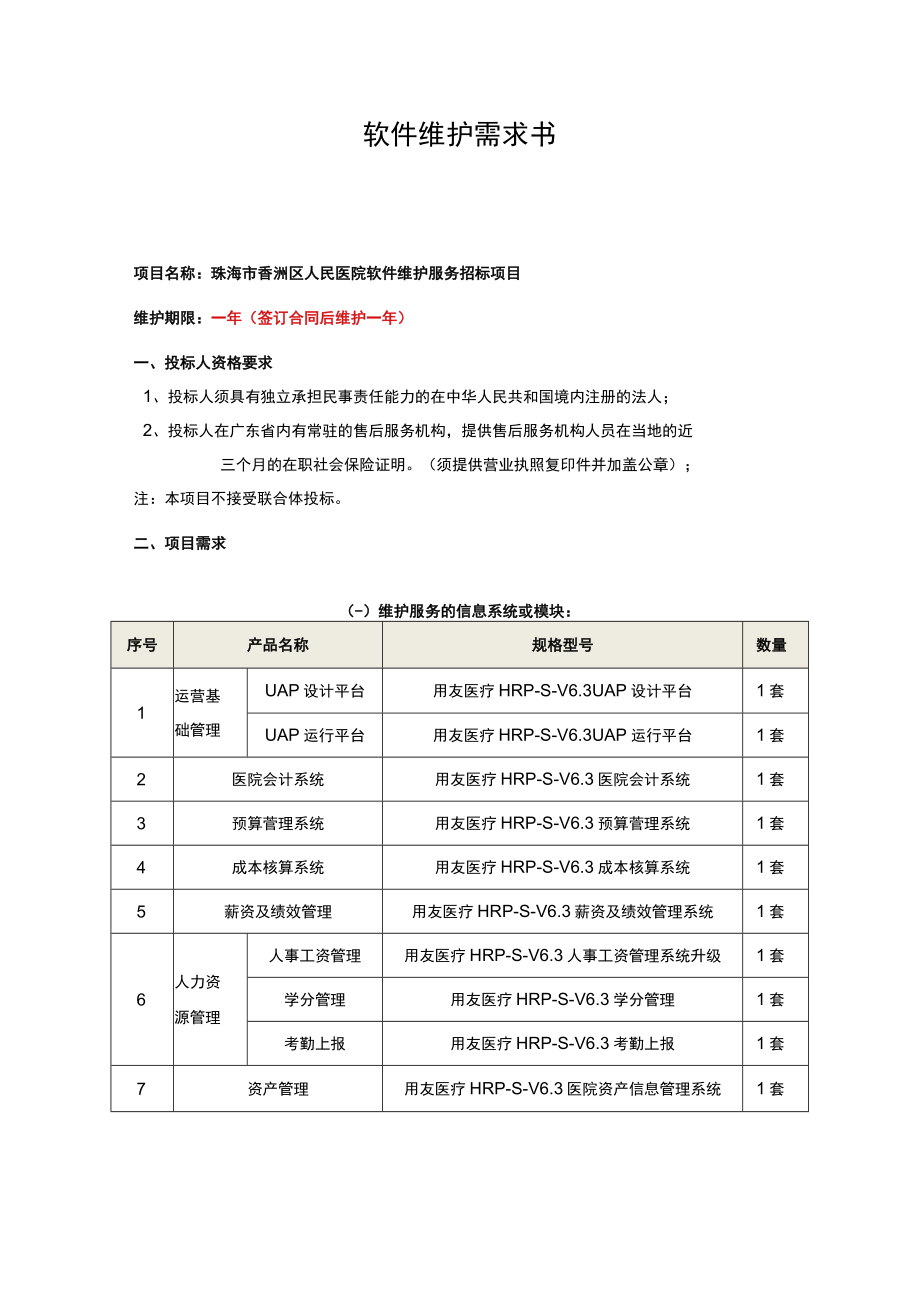 软件维护需求书.docx_第1页