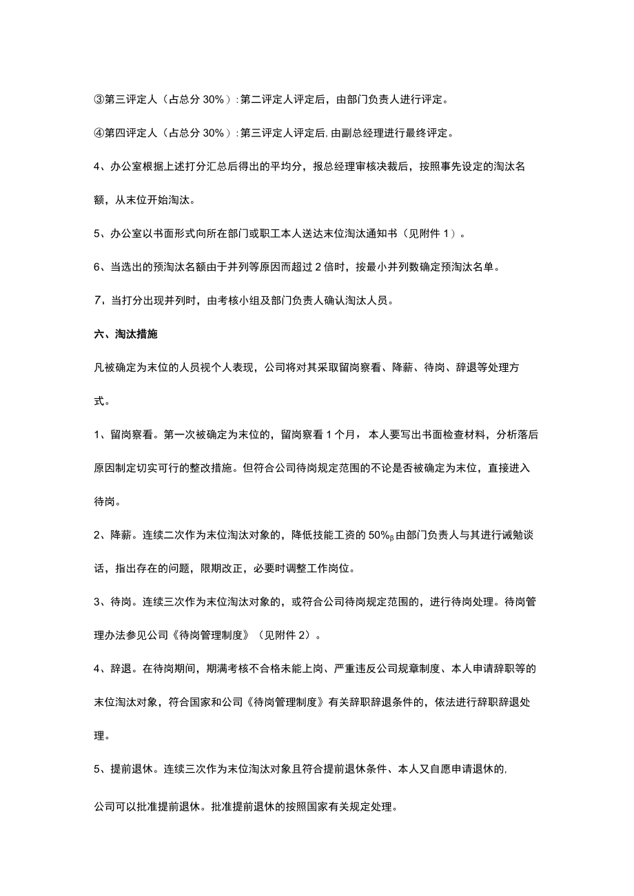 员工末位淘汰管理办法.docx_第2页