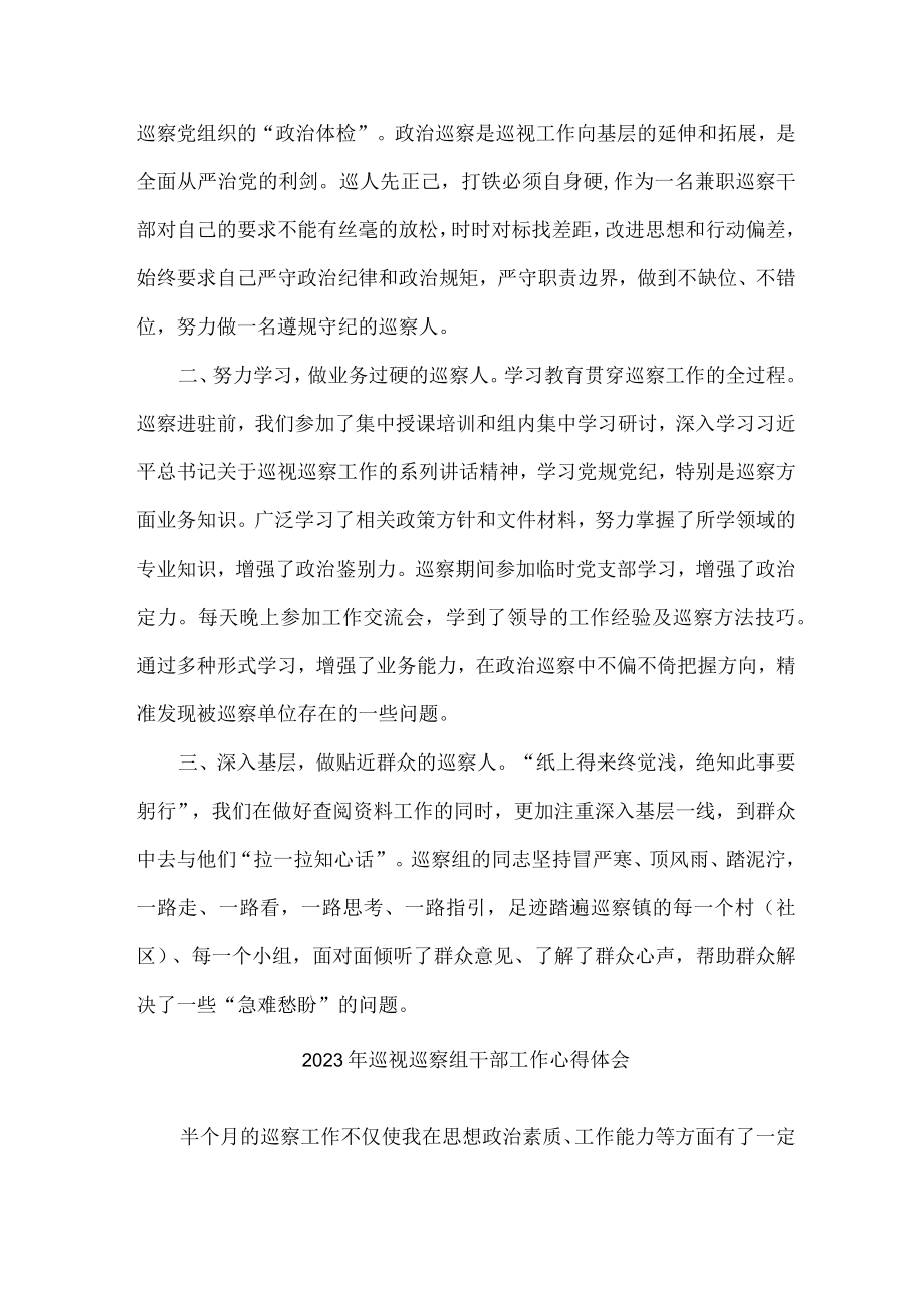 新区2023年纪检巡察组巡检工作心得体会 合计9份.docx_第2页