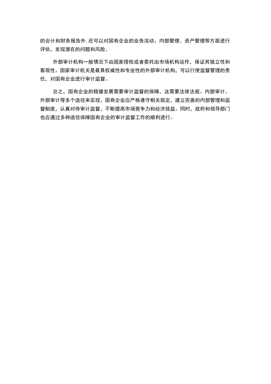 浅谈国有企业的审计监督途径1000字.docx_第2页