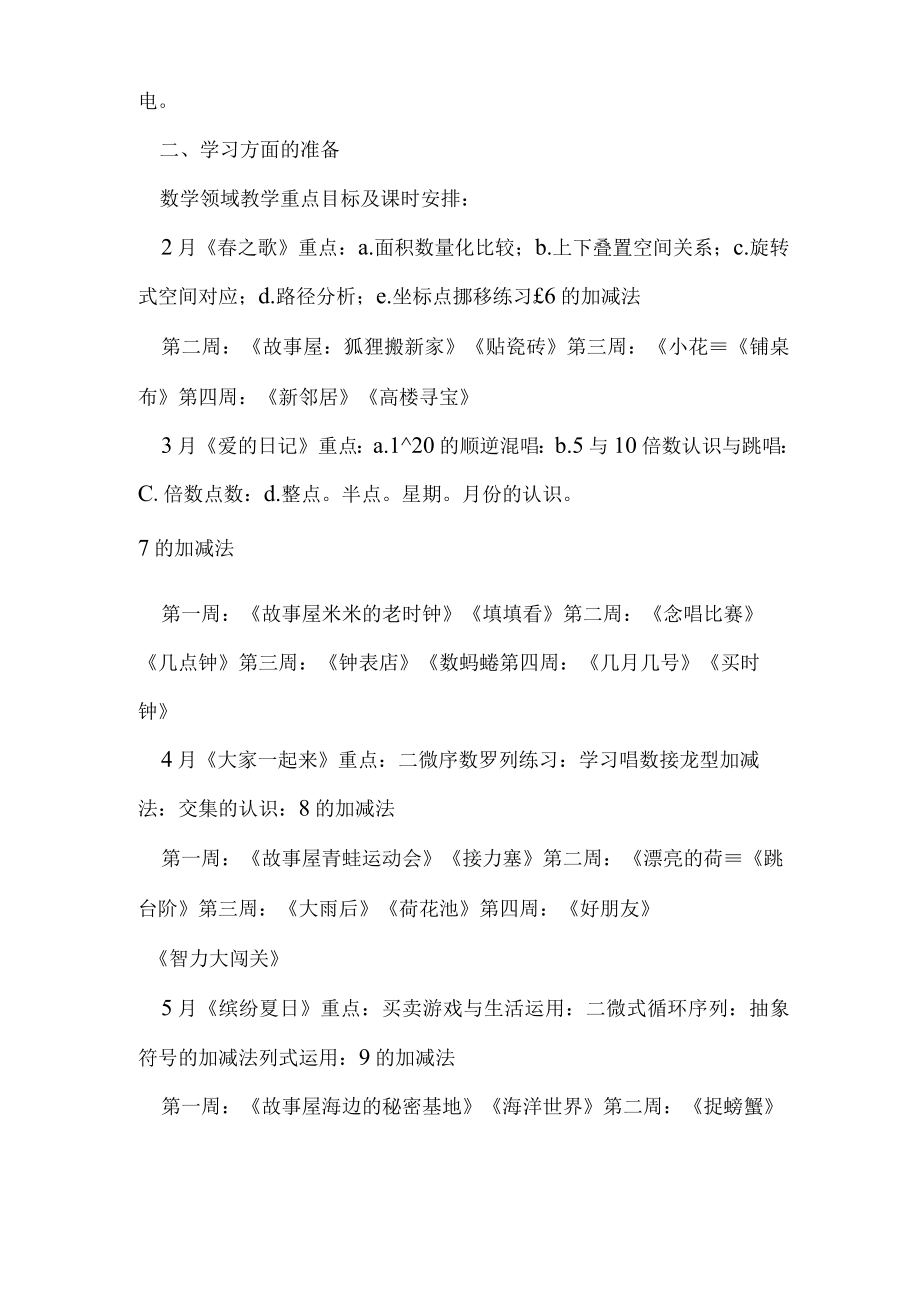 2022春季幼儿园大班教育教学工作计划.docx_第2页