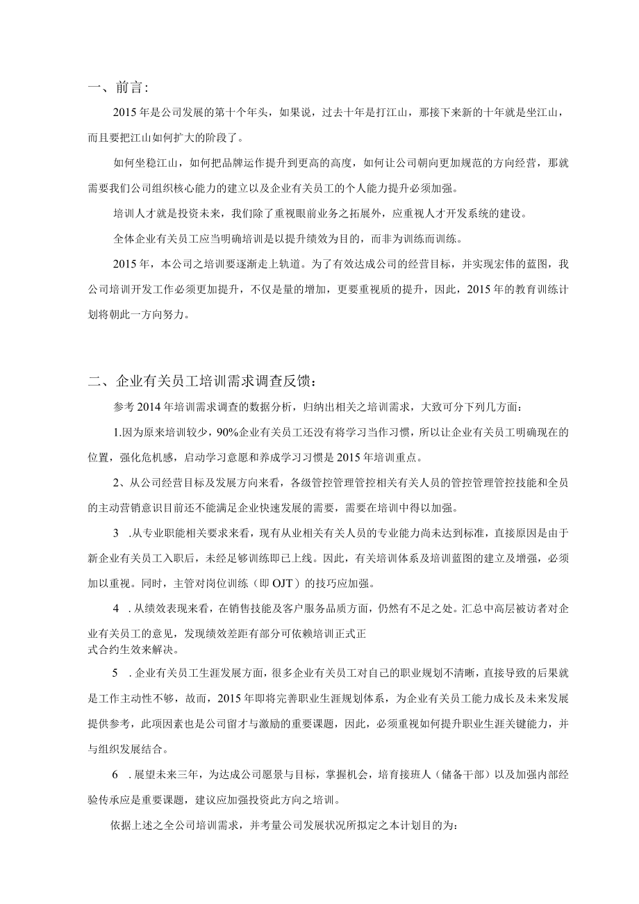 办公文档范本逸阳服饰年培训规划.docx_第3页