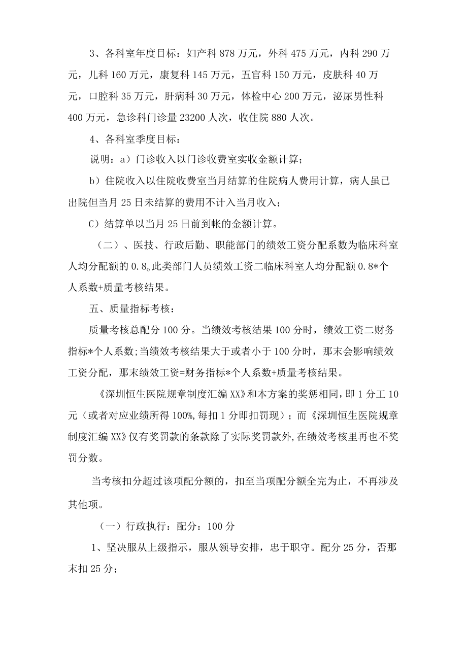 医院薪酬绩效考核方案.docx_第3页