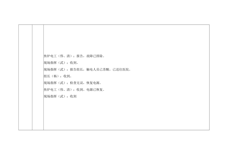 炼焦车间装煤车司机触电现场处置应急救援演练脚本.docx_第3页