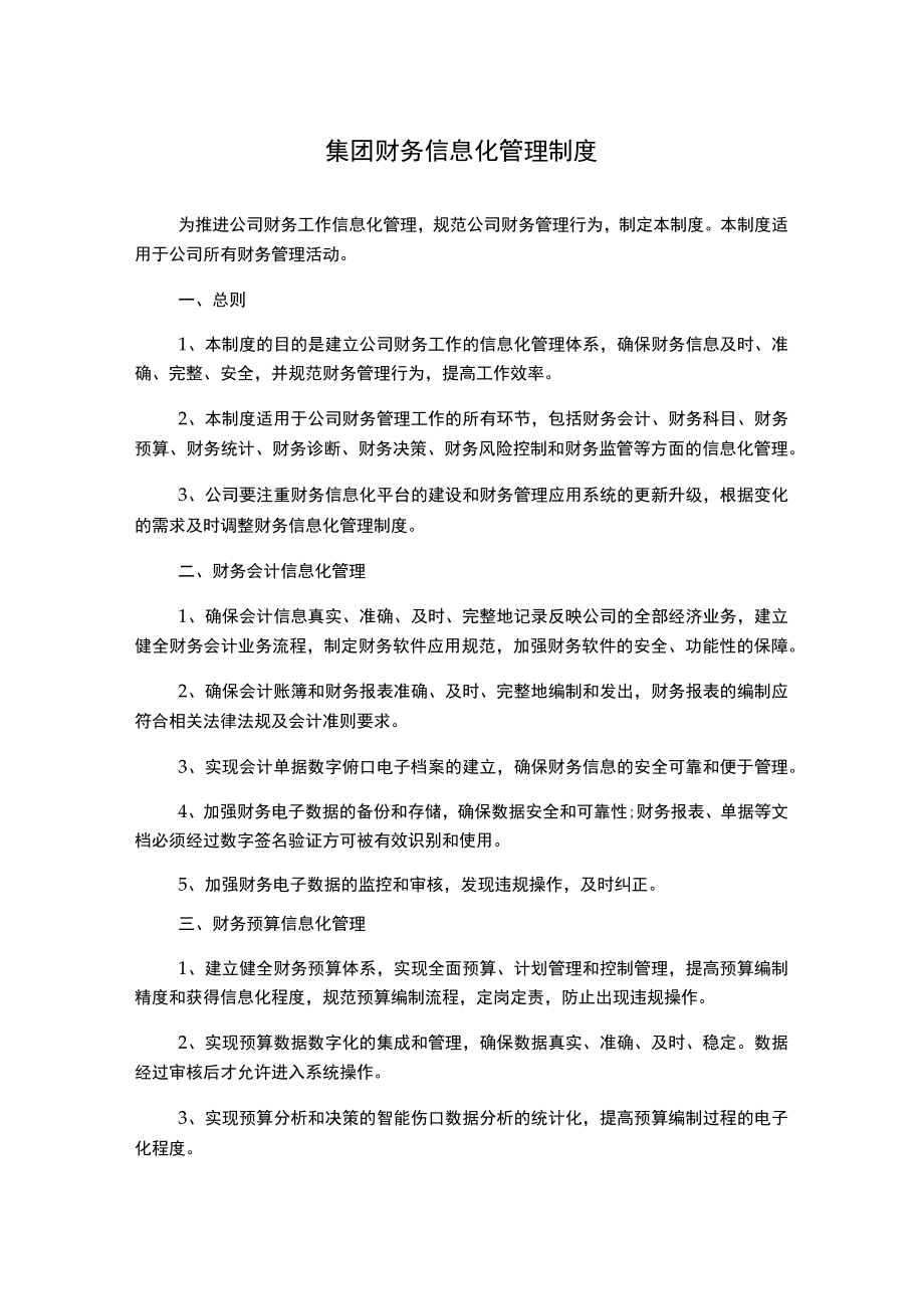 集团财务信息化管理制度.docx_第1页