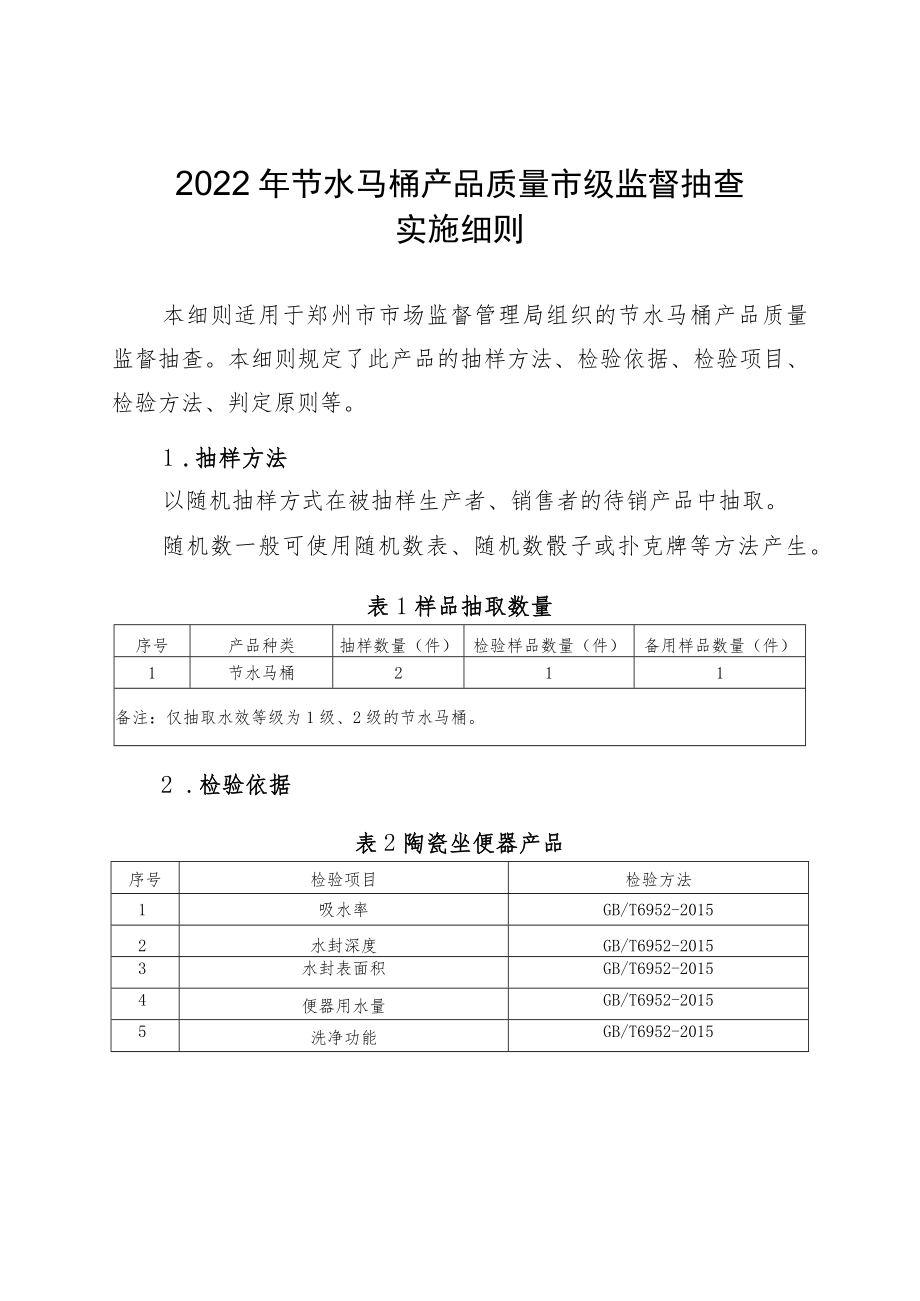 18.节水马桶产品质量郑州市监督抽查实施细则.docx_第1页