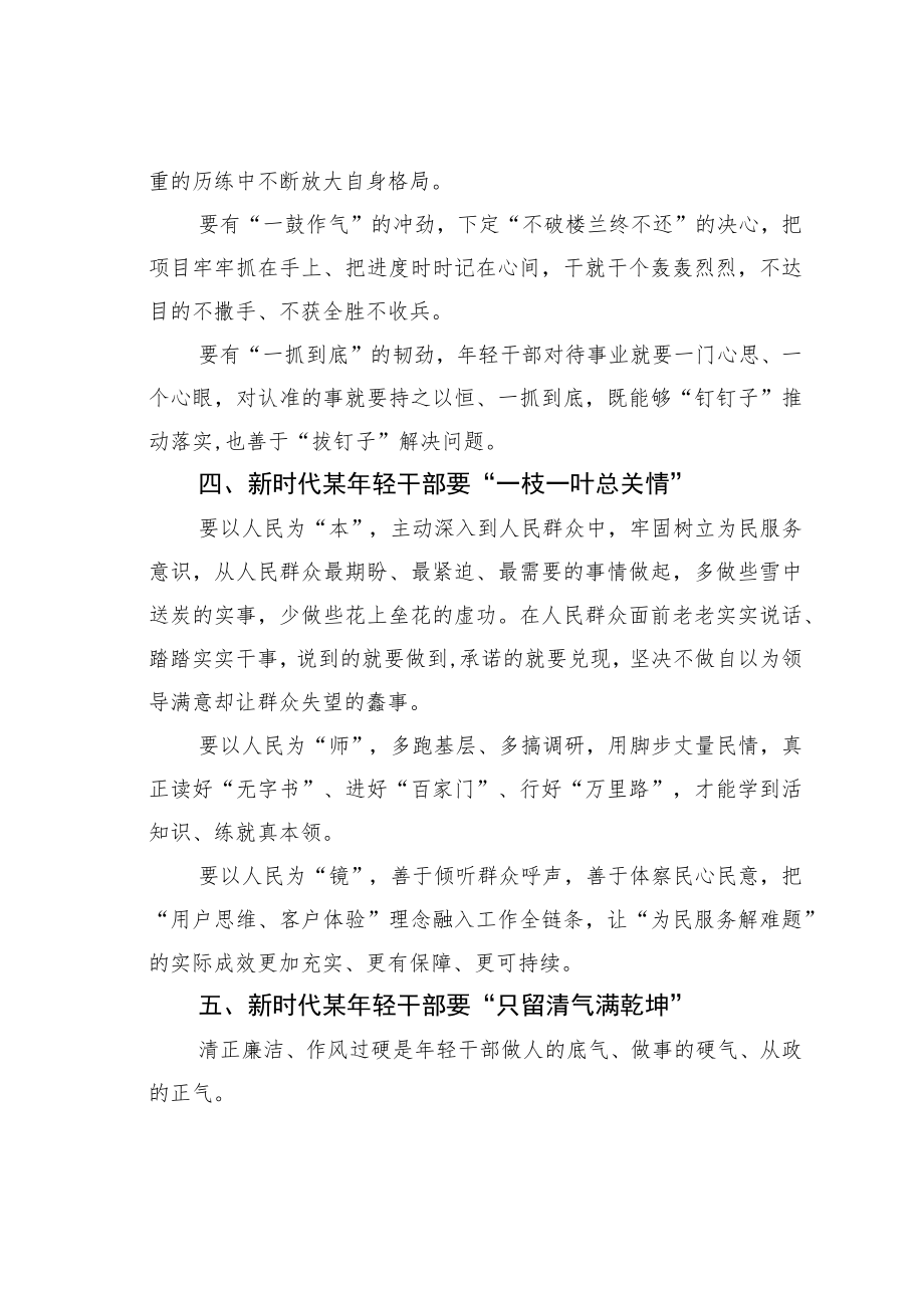 某某省委组织部长在全市“再解放、再出发、再攀高”年轻干部集训班开班式上的讲话.docx_第3页