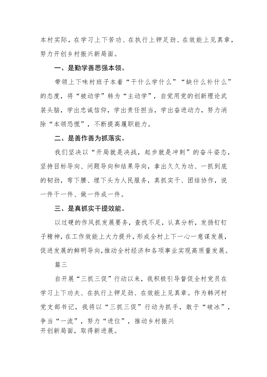 村支部书记“三抓三促”进行时心得体会三篇.docx_第2页