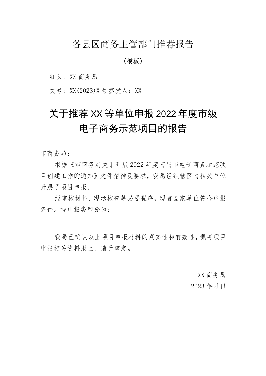 南昌市电子商务示范项目创建申报材料格式要求及各县区商务主管部门推荐报告.docx_第2页