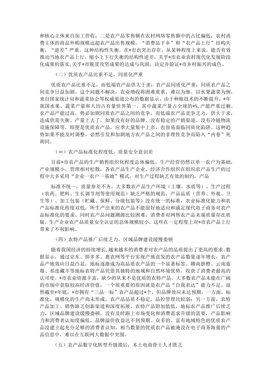 关于全市农产品上行发展情况的调研报告.docx_第3页