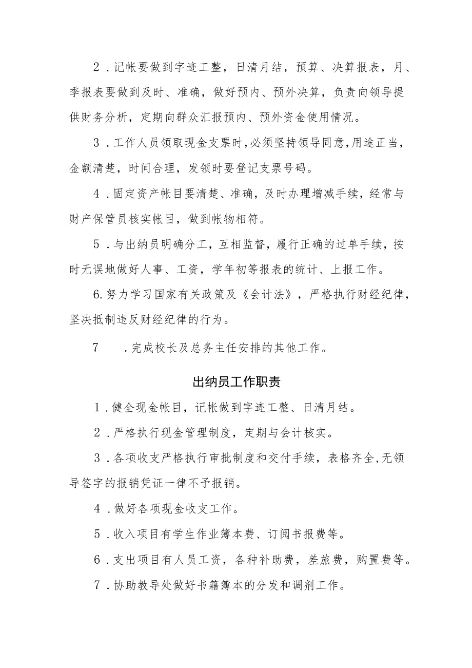 XX小学后勤管理制度岗位职责汇编.docx_第3页