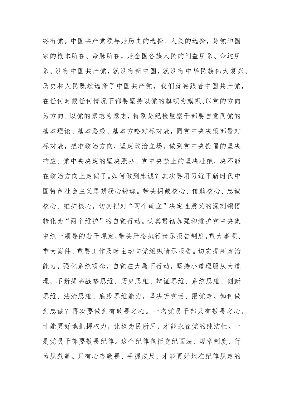 2023年纪检监察干部队伍教育整顿学习心得体会和研讨发言范文2篇.docx_第3页