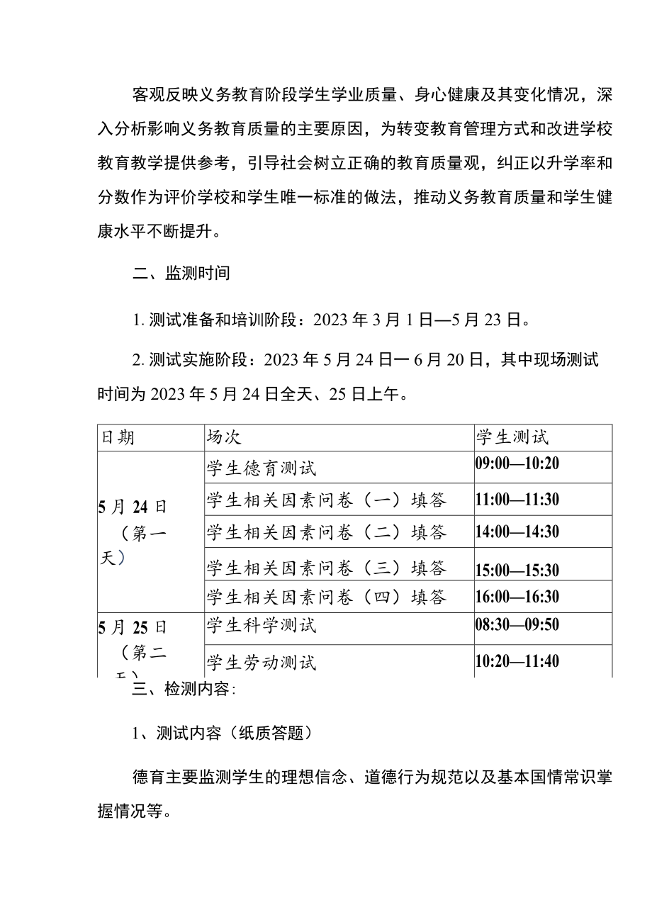 2023年学校国家义务教育质量监测告家长书致家长的一封信.docx_第2页