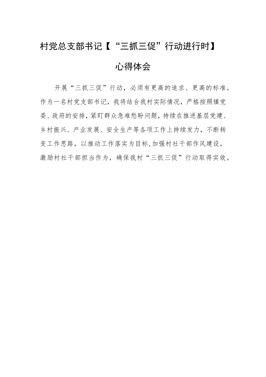 村党支部书记【“三抓三促”行动进行时】心得体会范文三篇.docx_第2页