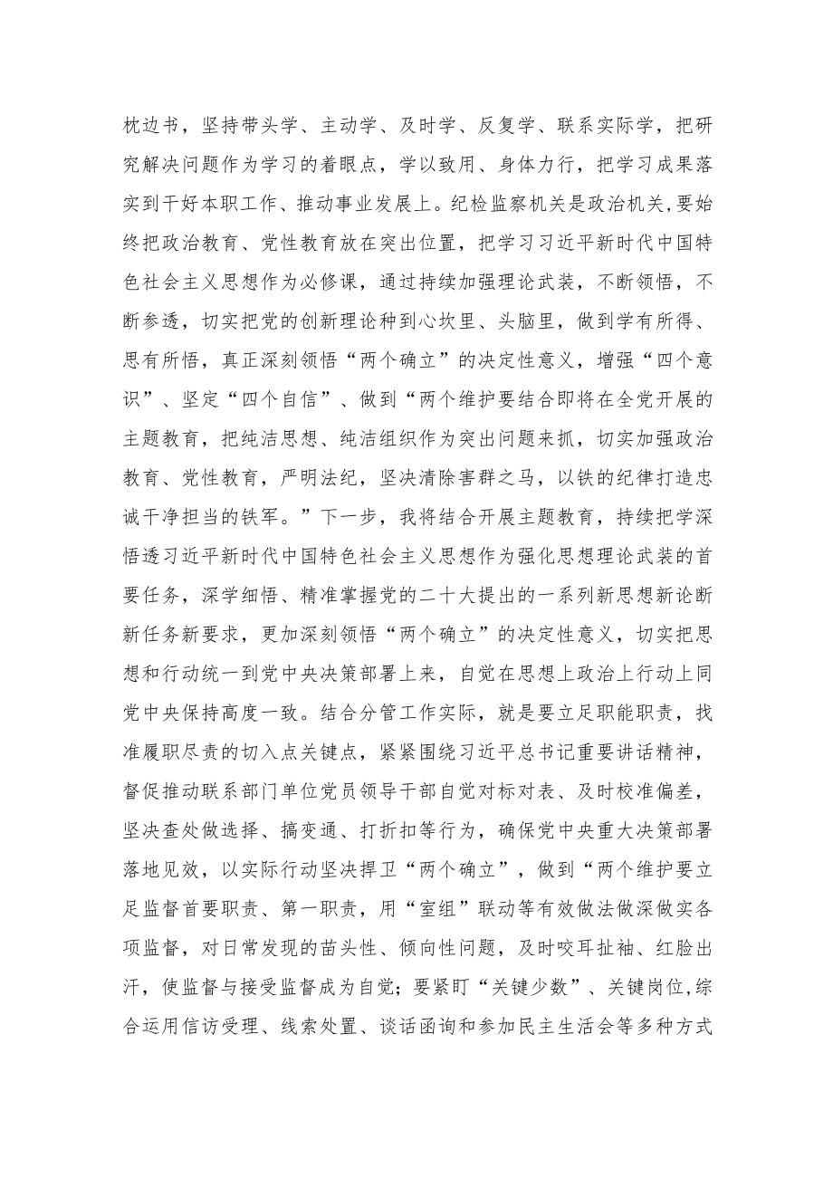 纪检监察干部队伍教育整顿学习感悟研讨发言三篇.docx_第2页