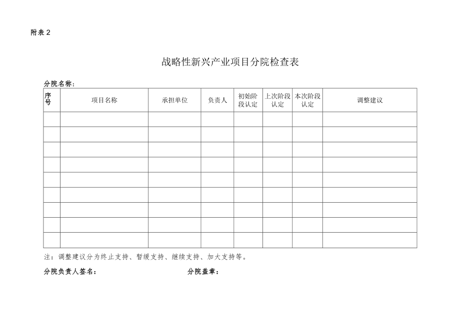 战略性新兴产业项目分院检查表.docx_第1页