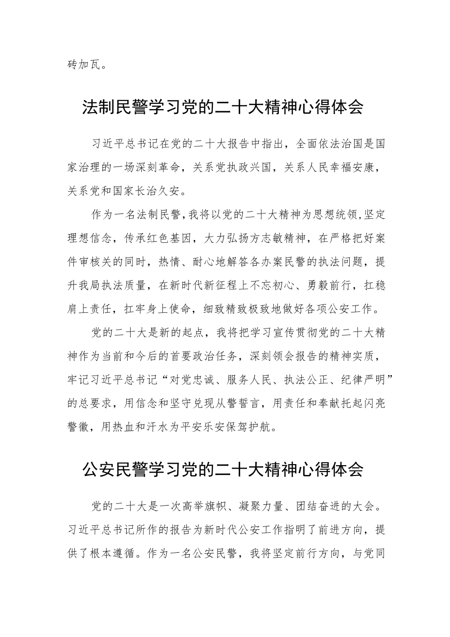 公安民警学习党的二十大精神心得体会范文【三篇】.docx_第2页