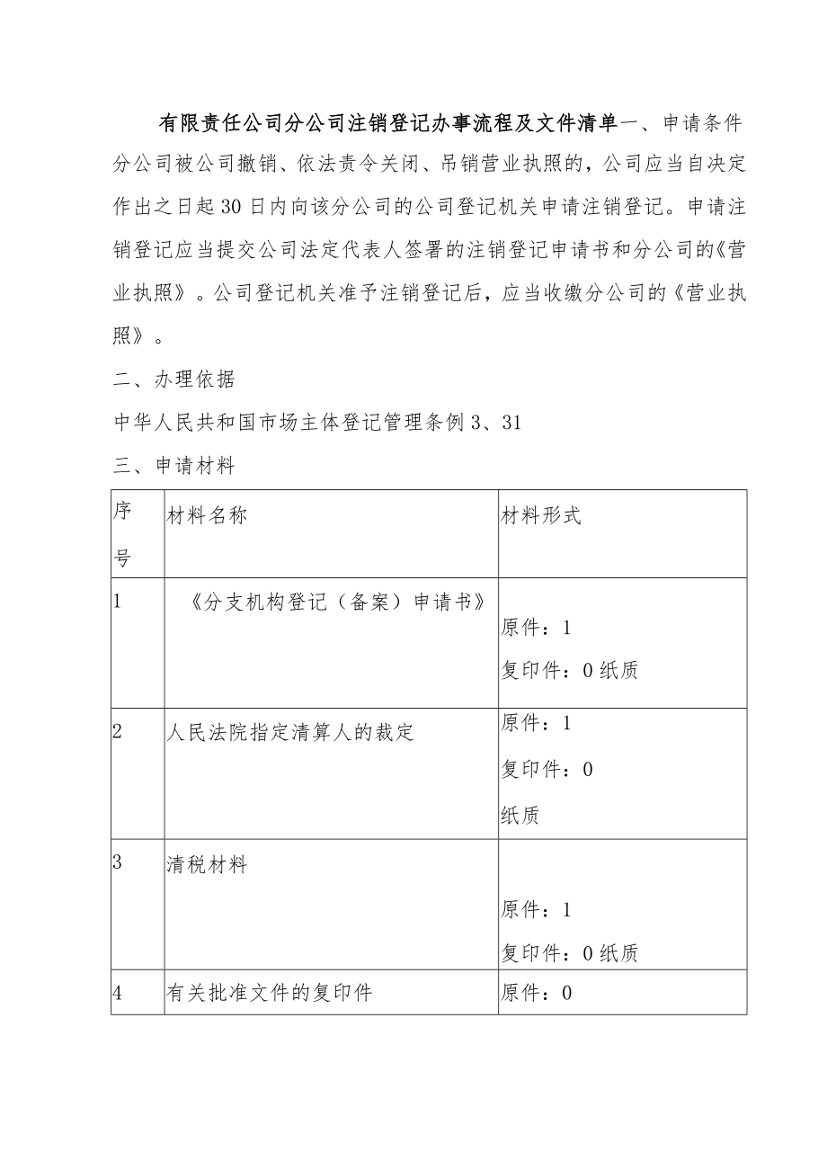 146有限责任公司分公司注销登记办事流程doc.docx_第1页