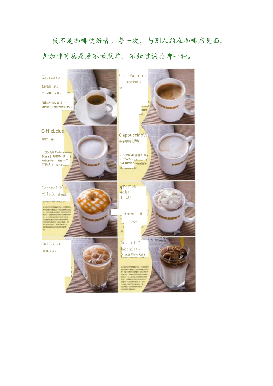 咖啡种类的图解.docx_第1页