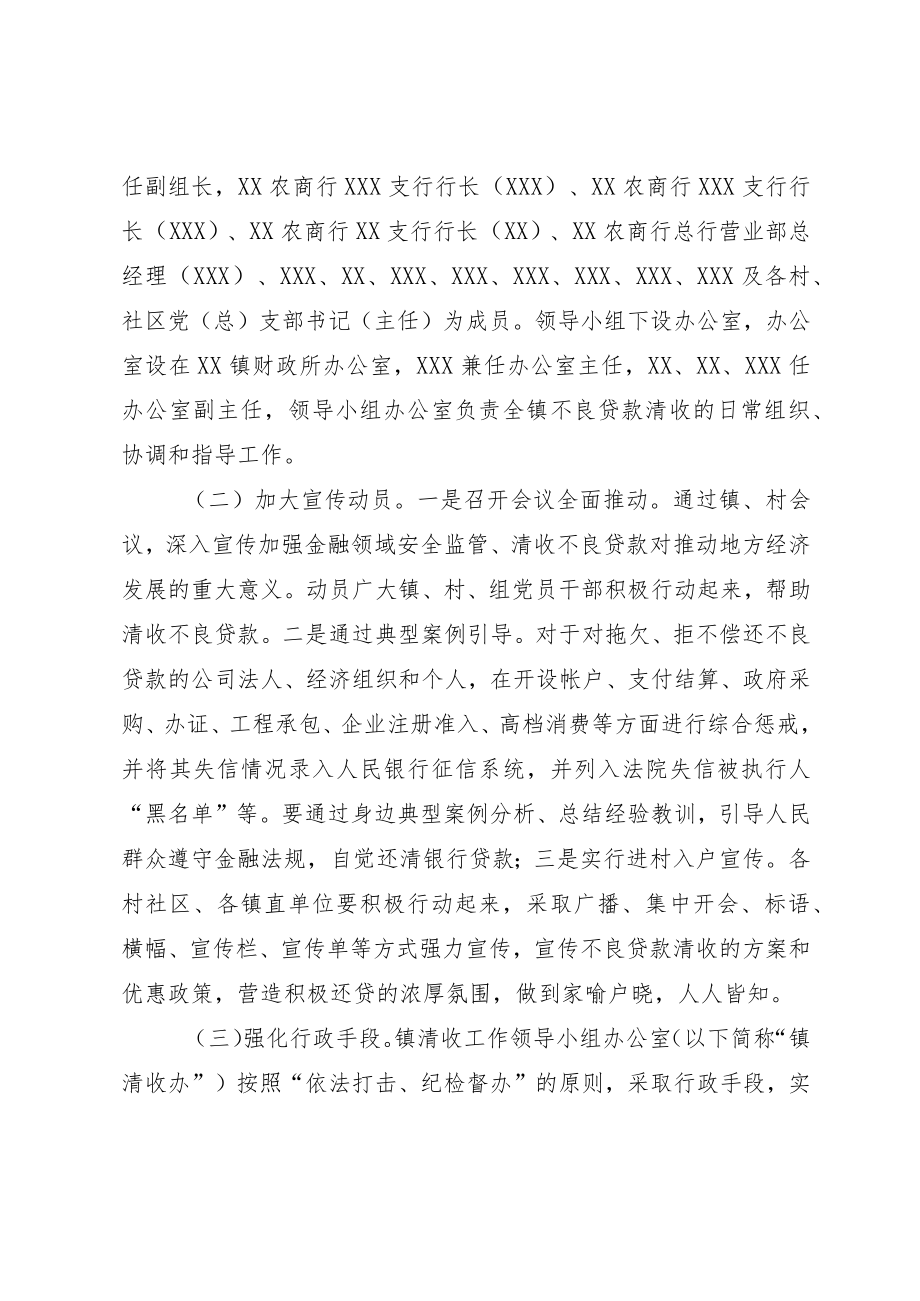 XX镇2023年不良贷款清收工作方案.docx_第2页