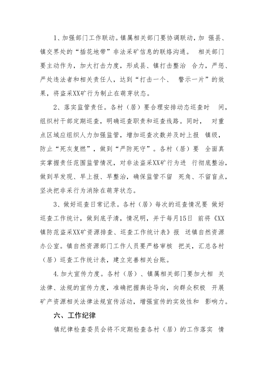 XX镇严厉打击盗采XX矿专项整治工作方案.docx_第3页