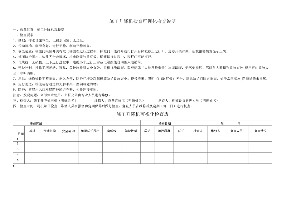 施工升降机检查可视化检查说明模板.docx_第1页