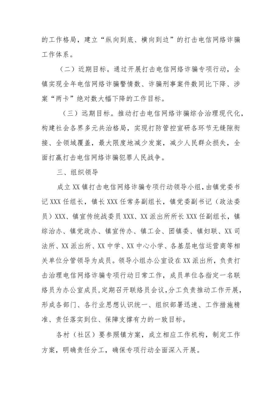 XX镇打击治理电信网络诈骗专项行动工作方案.docx_第2页