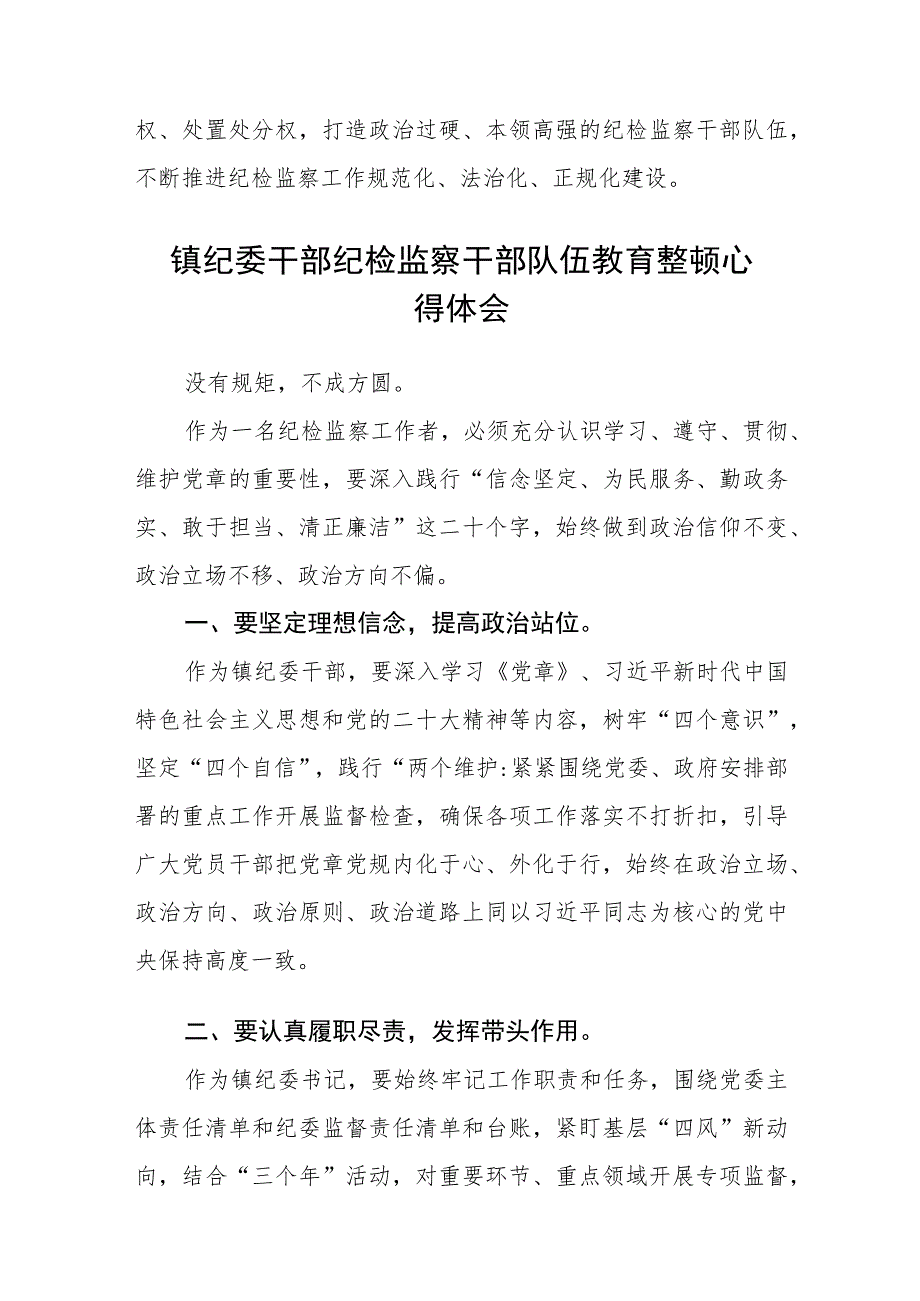 纪检监察干部队伍教育整顿研讨发言材料（3篇）范本.docx_第3页