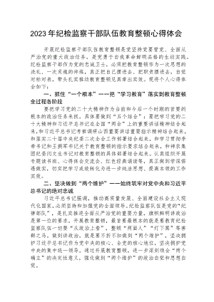 2023年纪检监察干部队伍教育整顿个人心得体会3篇精选汇编.docx