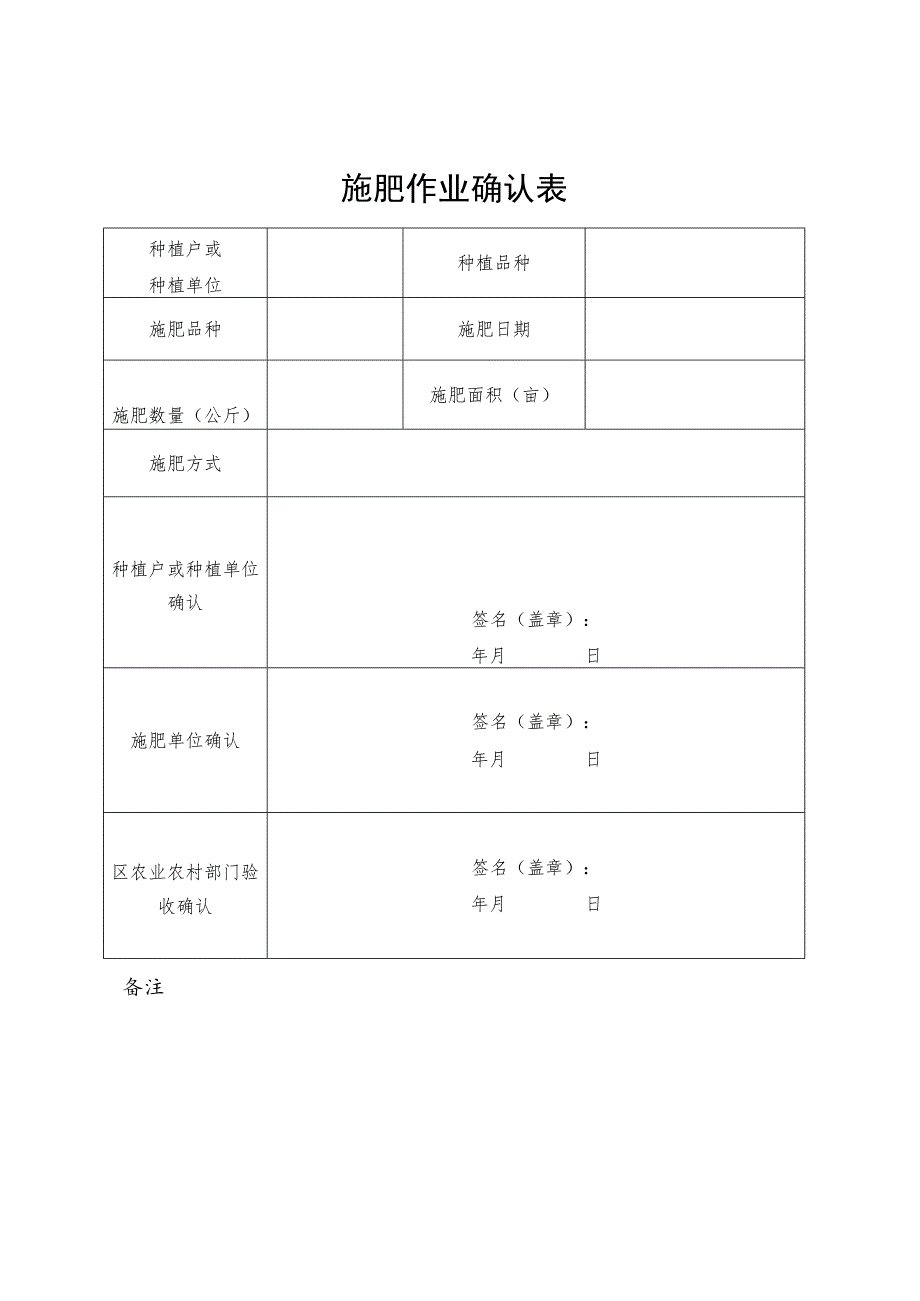 施肥作业确认表.docx_第1页