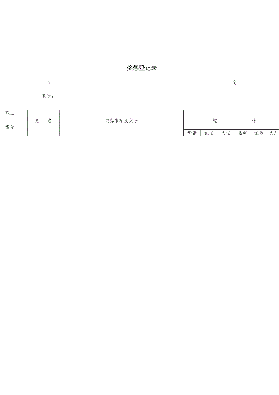 某企业奖惩登记表(doc 2页).docx_第1页