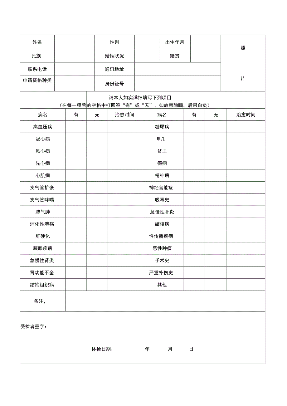 福建省教师资格申请人员体检表.docx_第3页