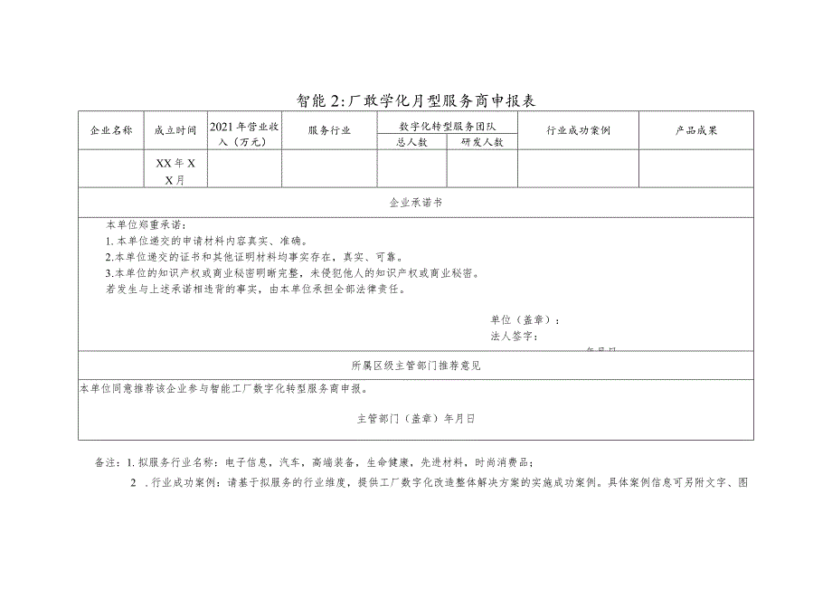 智能工厂数字化转型服务商申报表.docx_第1页