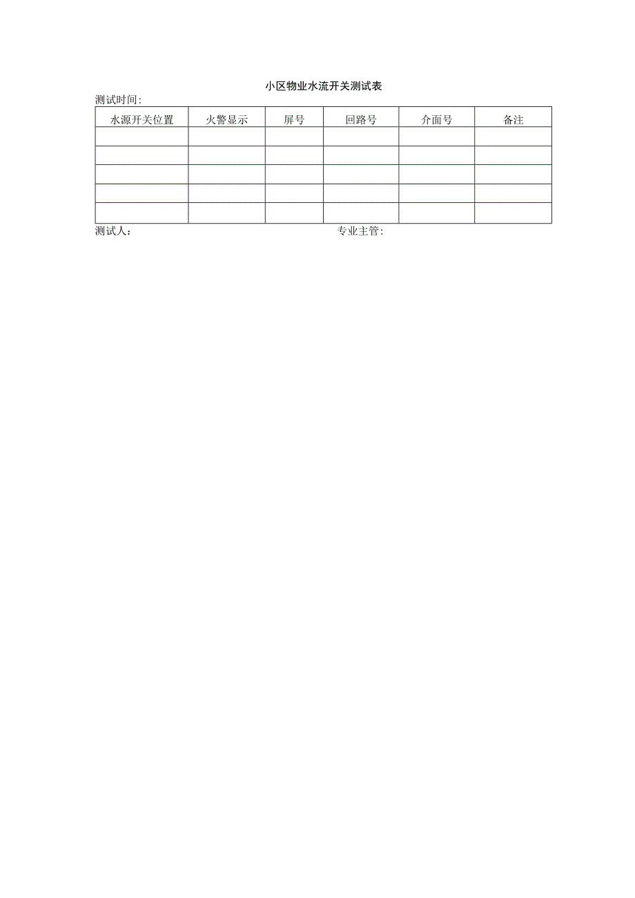 小区物业水流开关测试表.docx_第1页