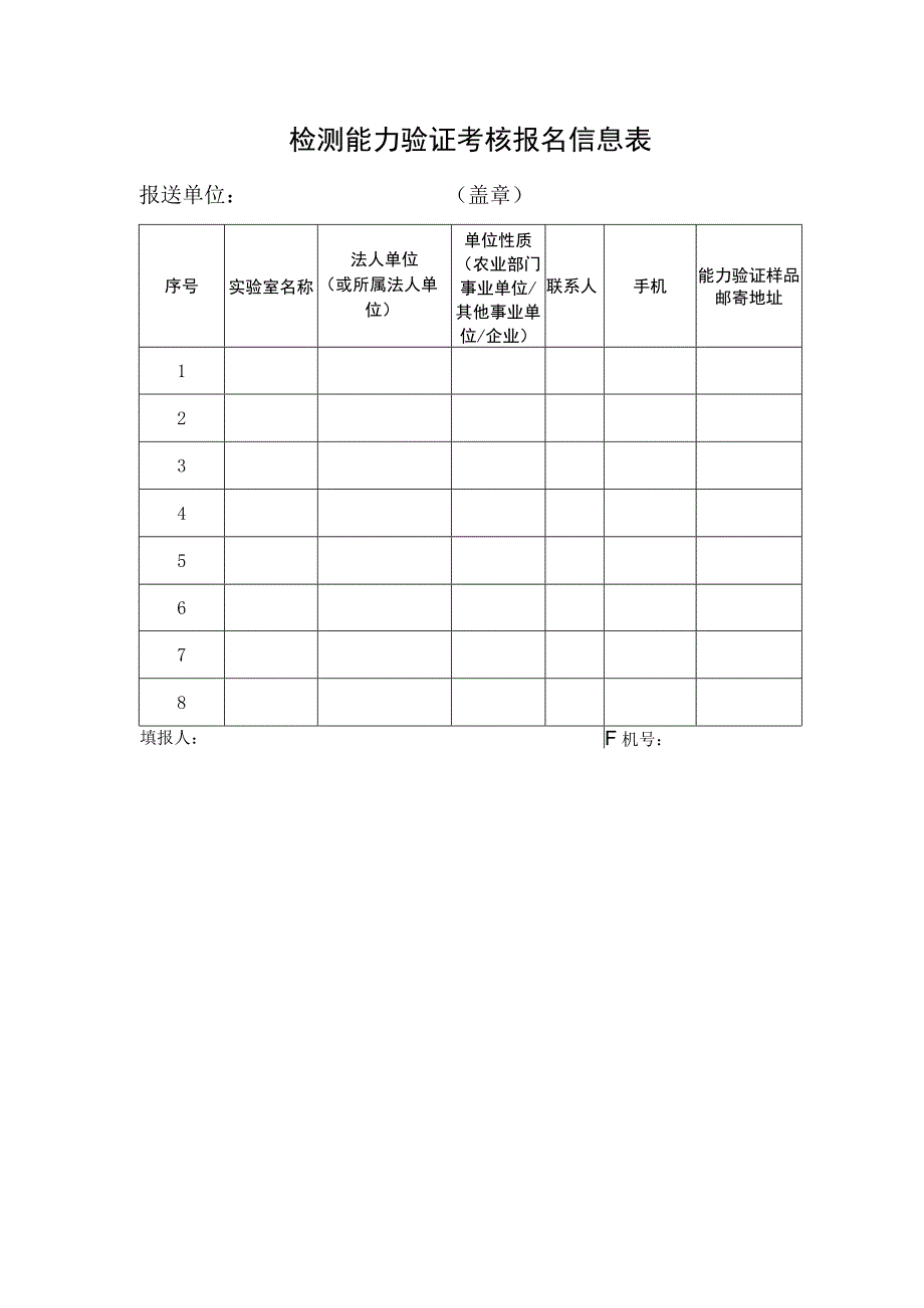 检测能力验证考核报名信息表.docx_第1页