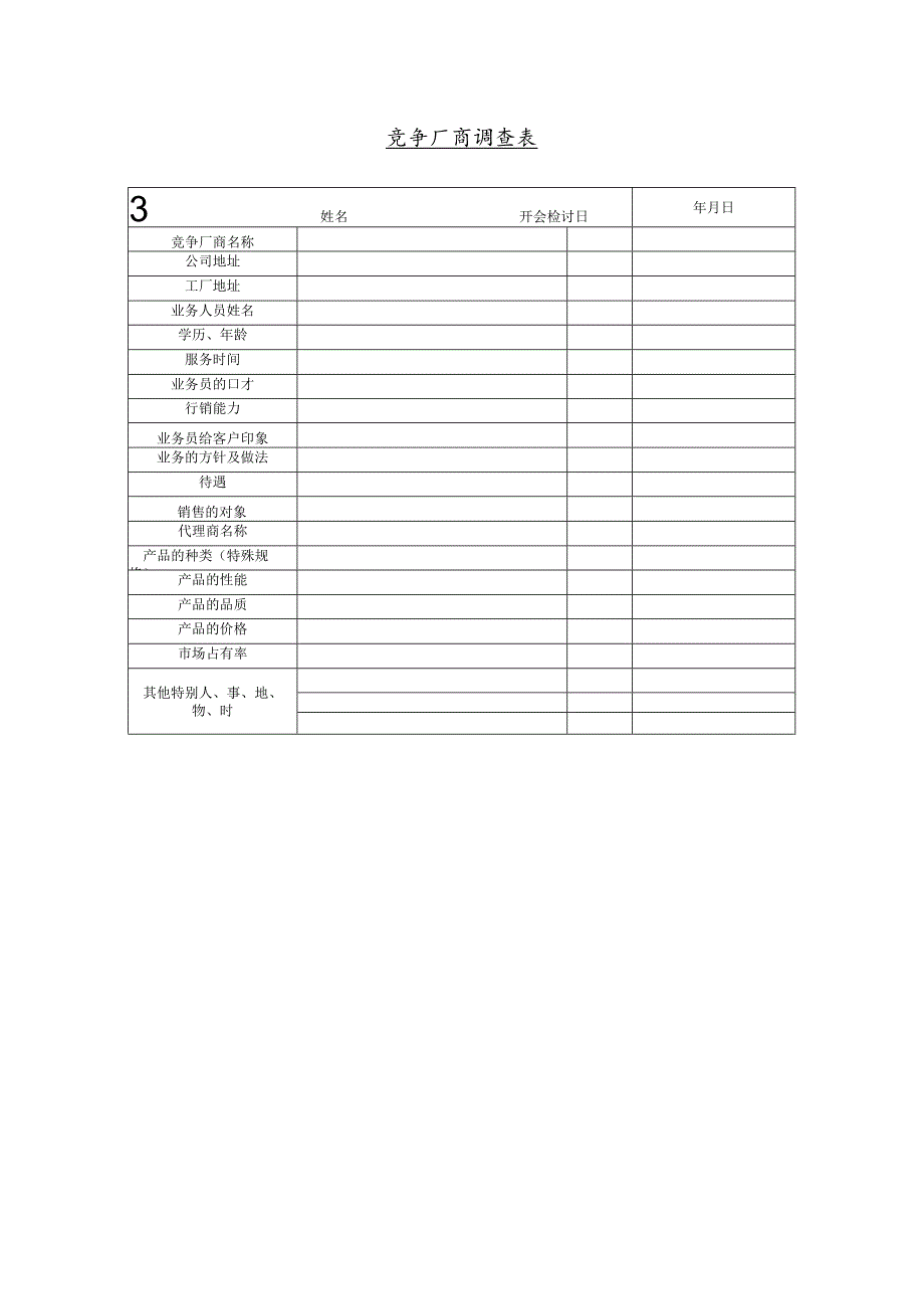 竞争厂商详细资料调查表(doc 1页).docx_第1页