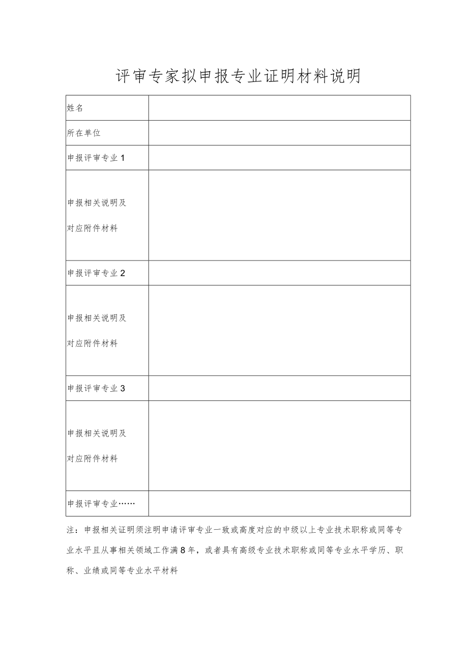 评审专家拟申报专业证明材料说明.docx_第1页