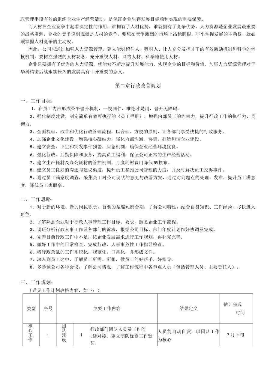 行政及人资改善规划报告 -.docx_第2页