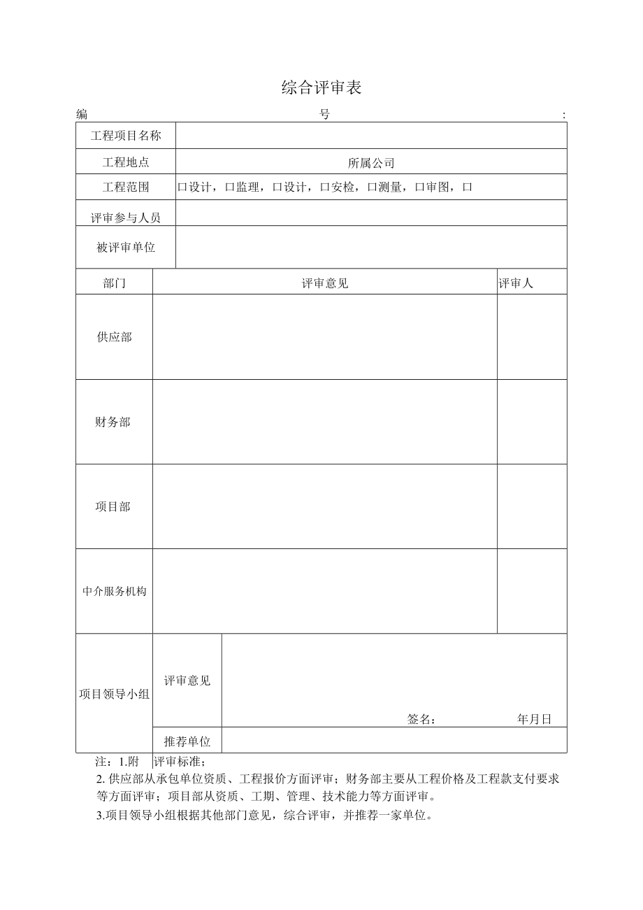 邀标综合评审表.docx_第1页