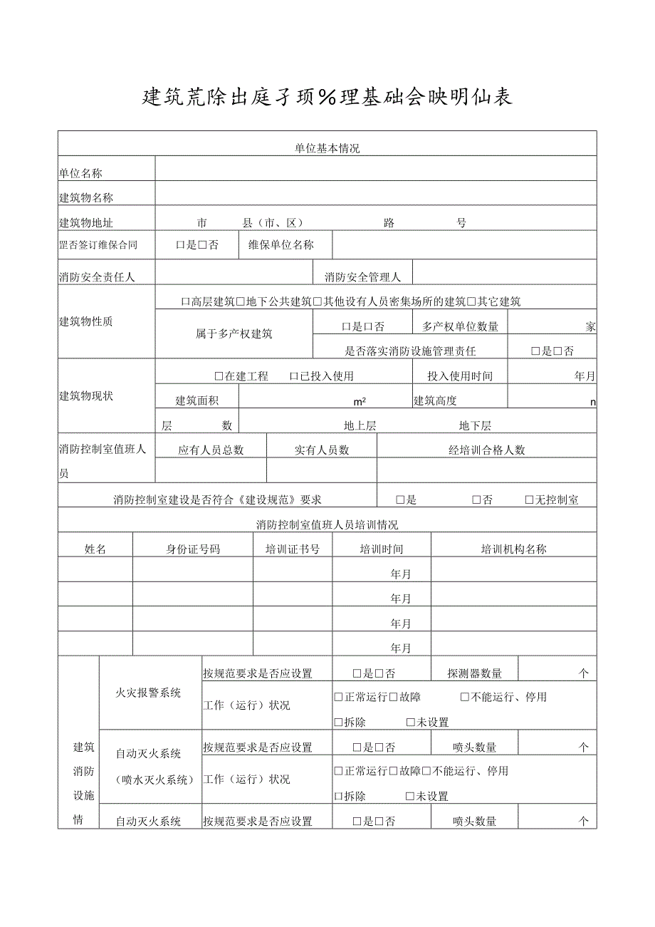 建筑消防设施专项治理基础台账明细表.docx_第1页