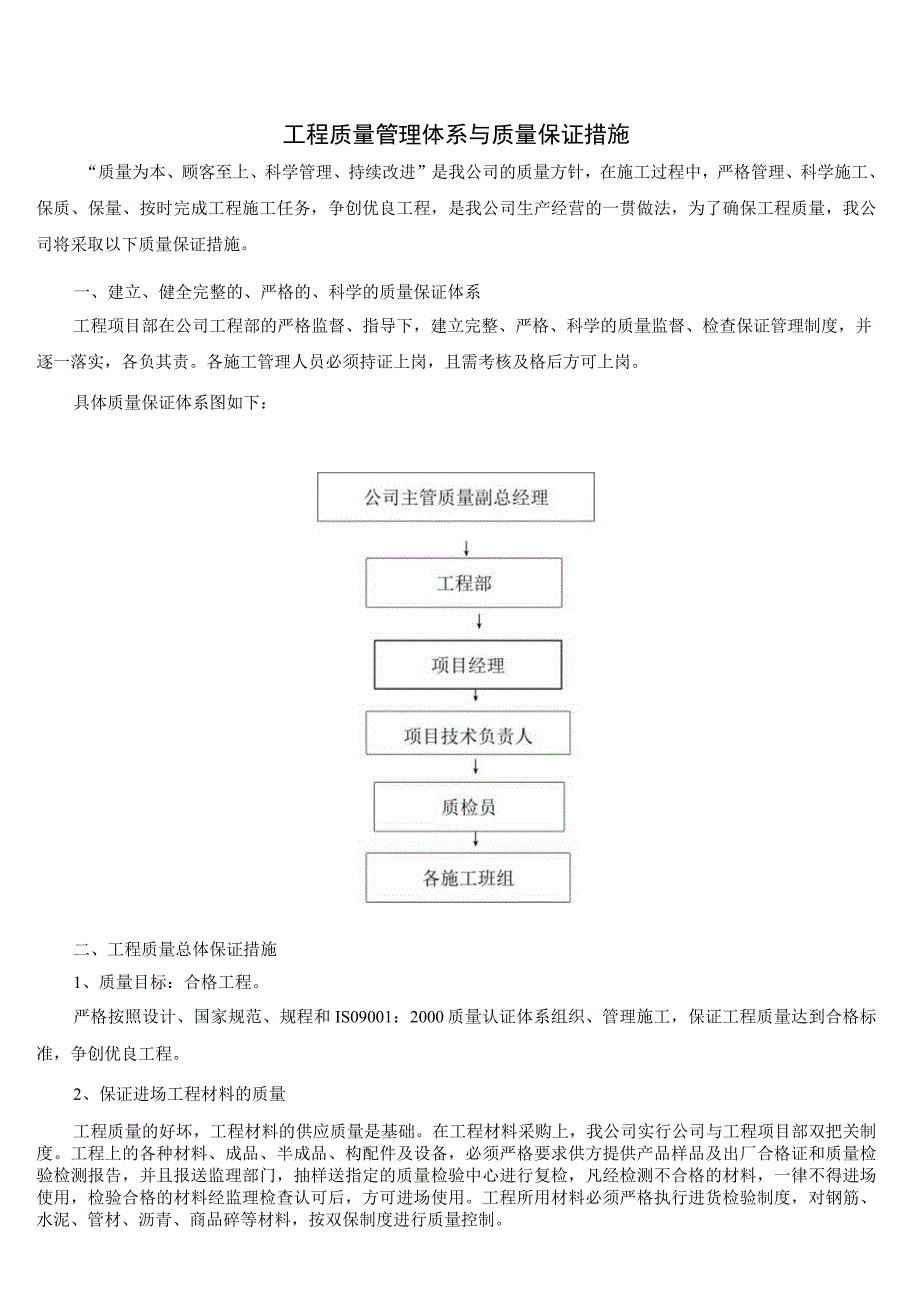 工程质量管理体系与质量保证措施.docx_第1页