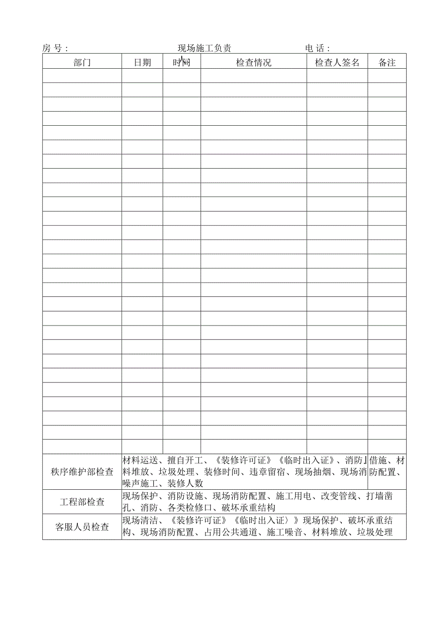 装修现场监管记录表.docx_第1页