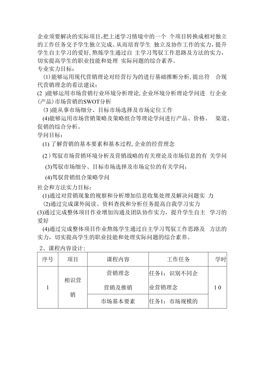 课程整体教学设计方案(营销).docx_第2页