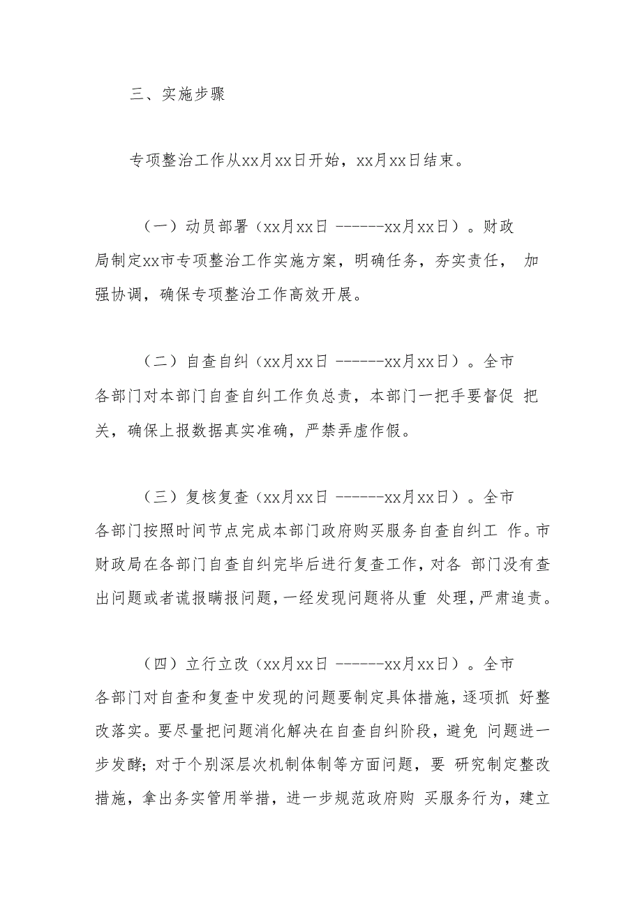 市政府购买服务实施情况专项整治工作实施方案.docx_第3页