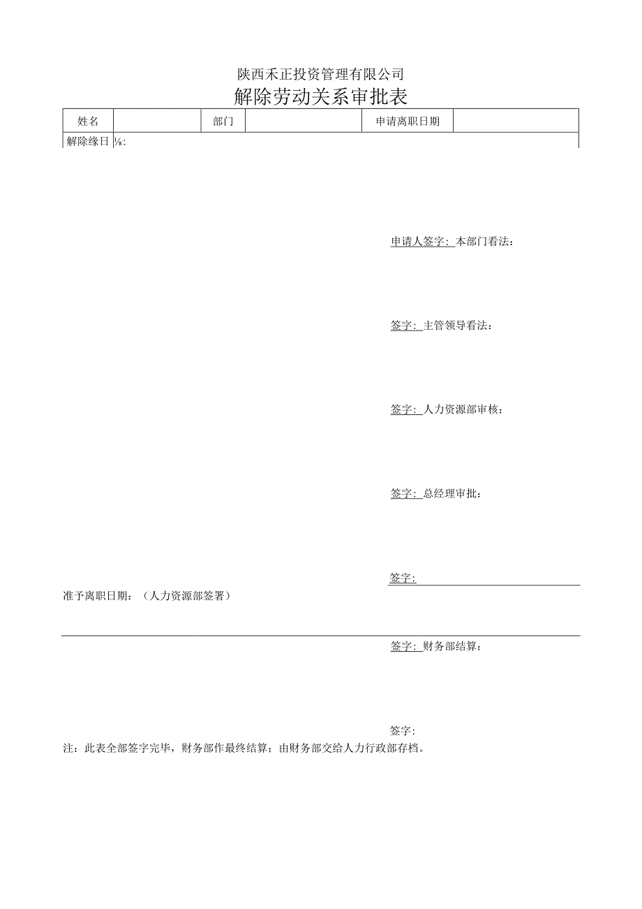 解除劳动合同审批表.docx_第1页