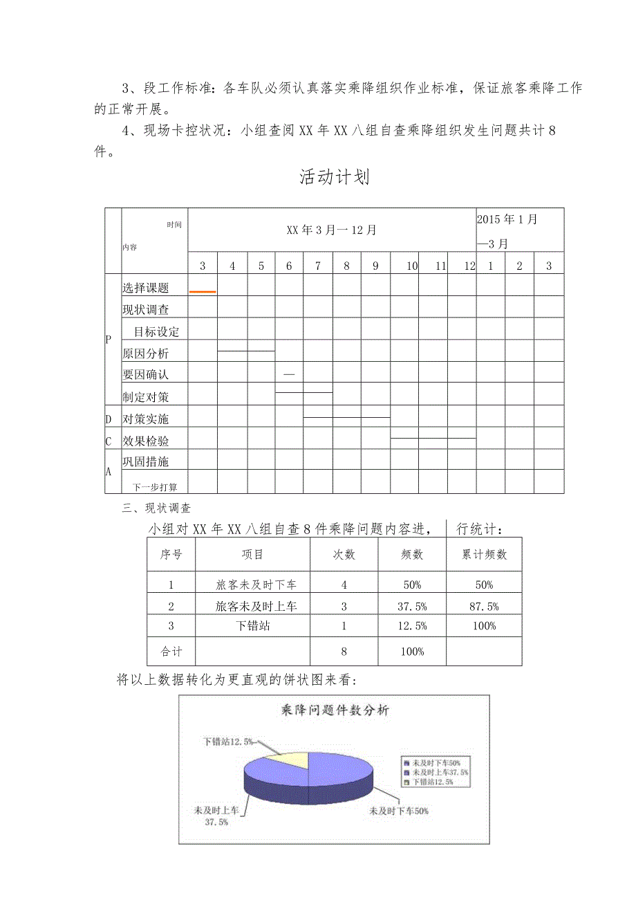 铁路客运段QC小组运用PDCA循环减少旅客列车乘降问题发生次数现场型成果汇报.docx_第3页