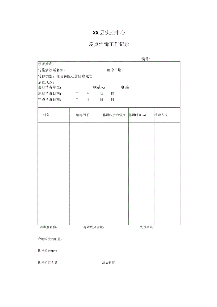 终末消毒记录表.docx_第1页