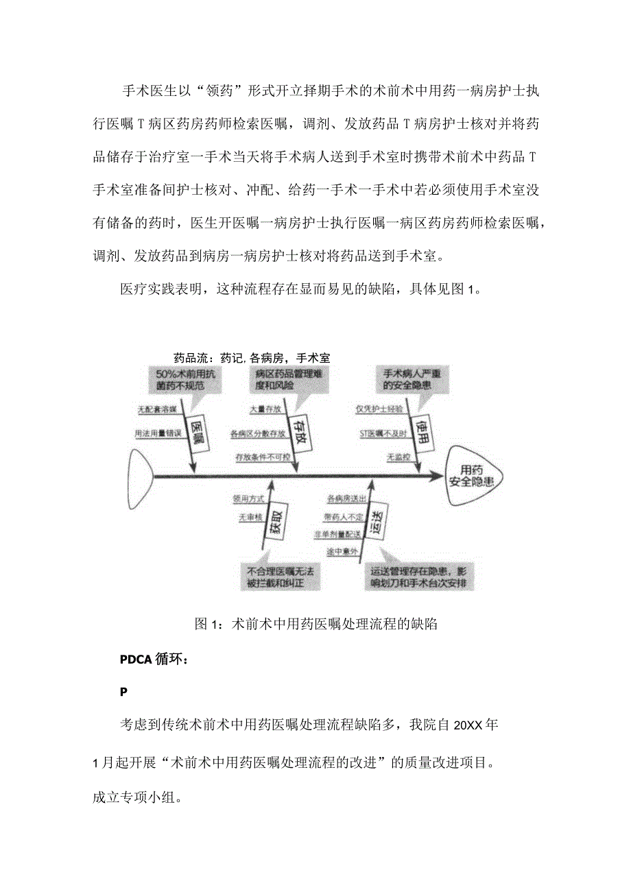 静脉用药调配中心（PIVAS）护理部信息科等多部门运用PDCA循环降低术前术中用药医嘱处理流程的缺陷.docx_第2页