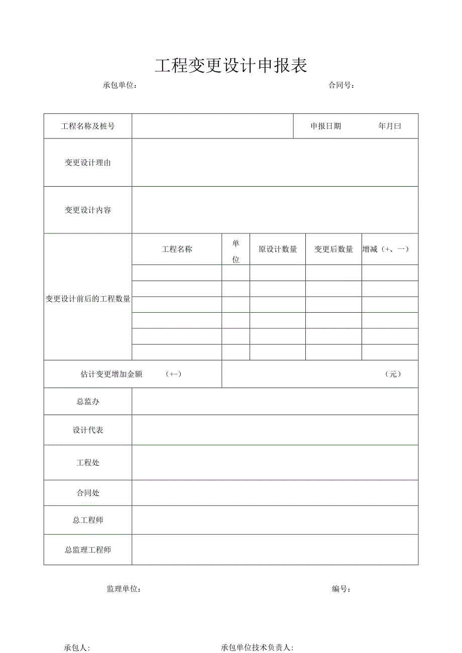 工程变更设计申报表.docx_第1页