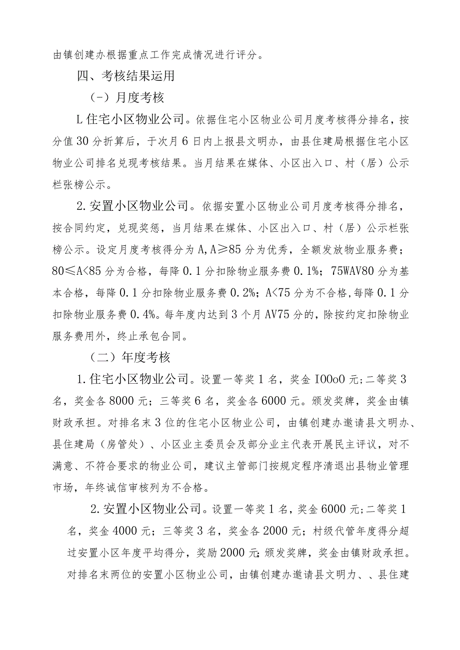 XX镇物业小区管理考核方案.docx_第2页